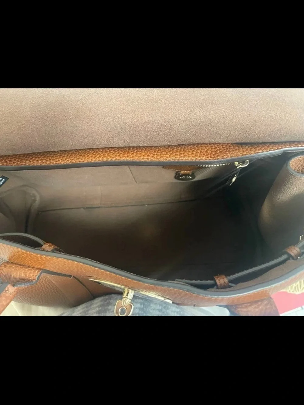 Mulberry Brown Leather Top-Handle Satchel with Gold Hardware